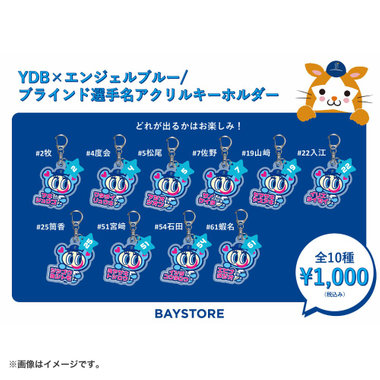 横浜DeNAベイスターズ×ANGEL BLUE/ブラインド選手名アクリルキーホルダー