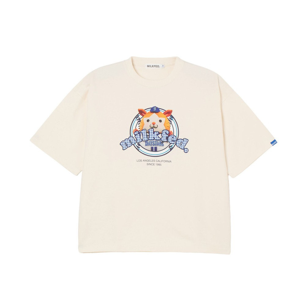 横浜DeNAベイスターズ×MILKFED./チェックロゴTシャツ/DB.スターマン