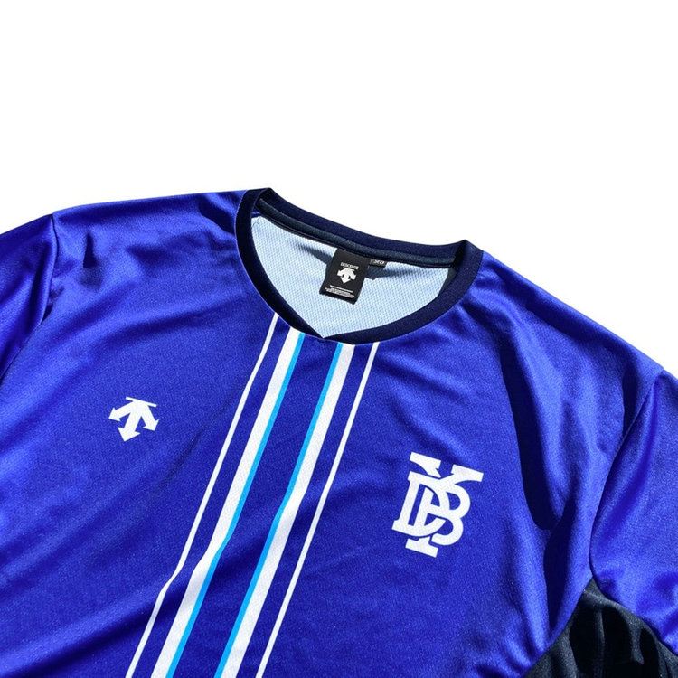 オーセンティックチームウェア/YOKOHAMA STRIPE/Tシャツ/ブルー, カラー展開なし, S