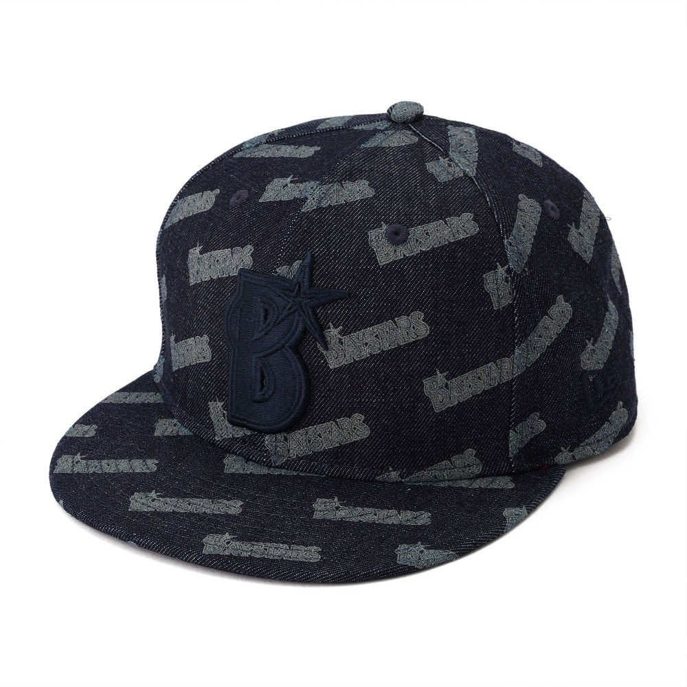 NEW ERA/9FIFTY LASER BURN OUT/Bシンボル/ネイビー/ML
