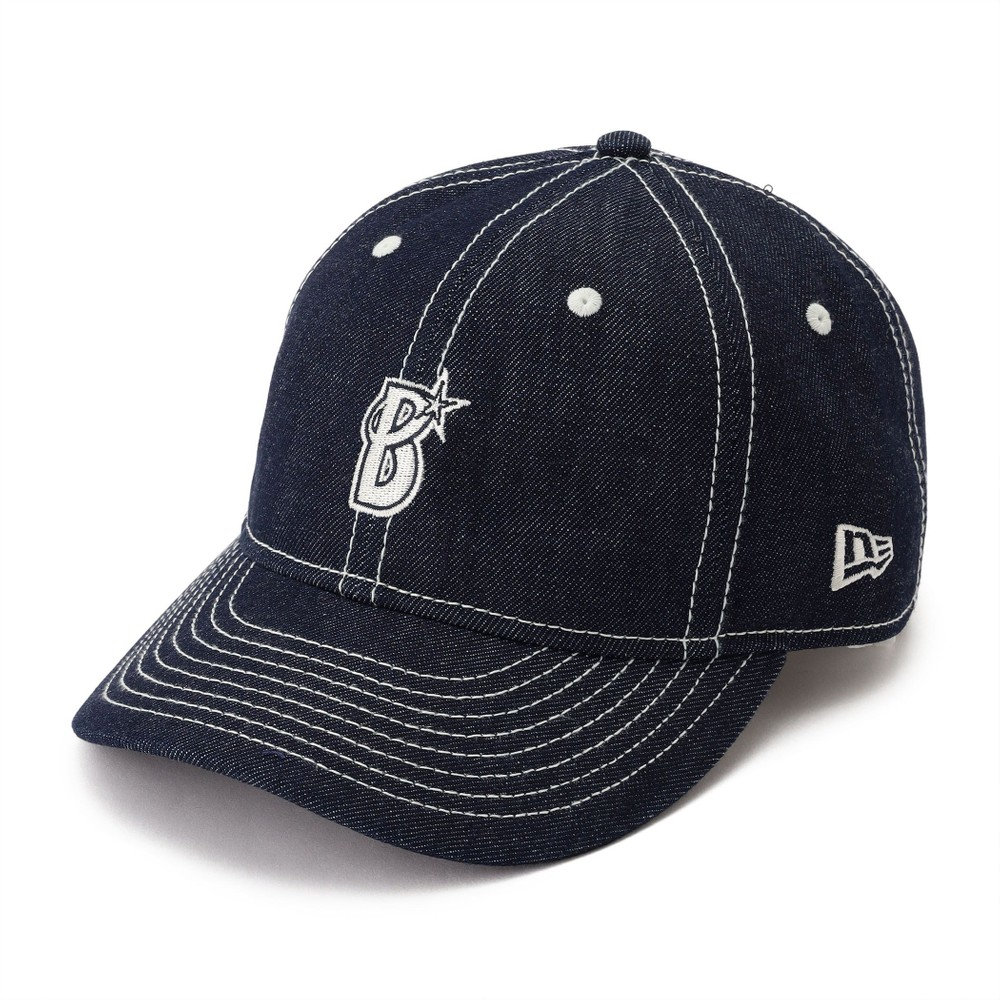 NEW ERA/9THIRTY LS DENIM/Bシンボル/ネイビー/ML