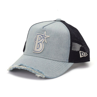 NEW ERA/9FORTY AFTR DAMAGED TWILL BAYSTARS/ブルー/フリー
