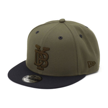 NEW ERA/9FIFTY/YDBロゴ/オリーブ×ネイビー
