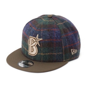 NEW ERA/9FIFTY/チェック/Bシンボル/グリーン