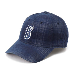 NEW ERA/9FORTY/チェックコーデュロイ/ネイビー