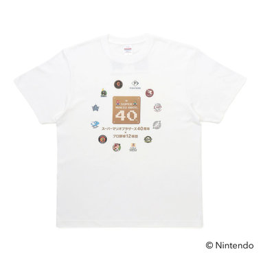 スーパーマリオブラザーズ40周年×プロ野球12球団/Tシャツ