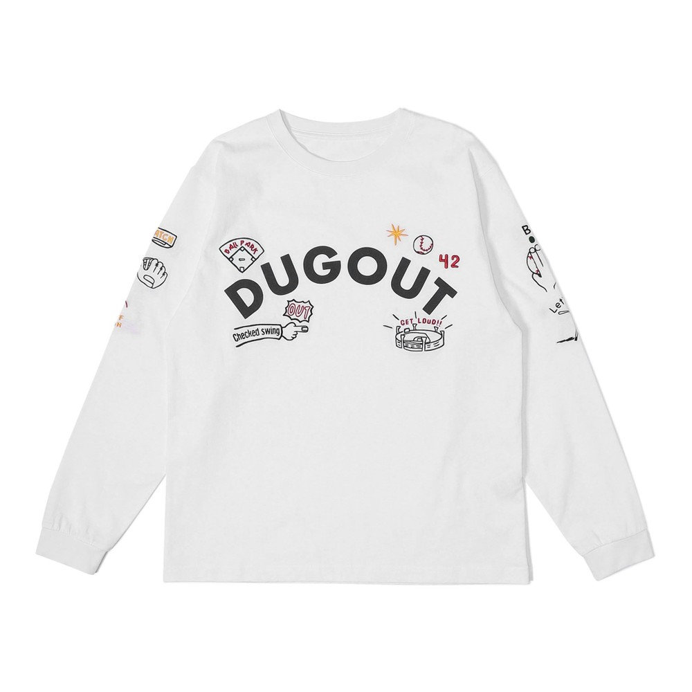 【+B】/DUGOUT/ロングTシャツ, ホワイト, M