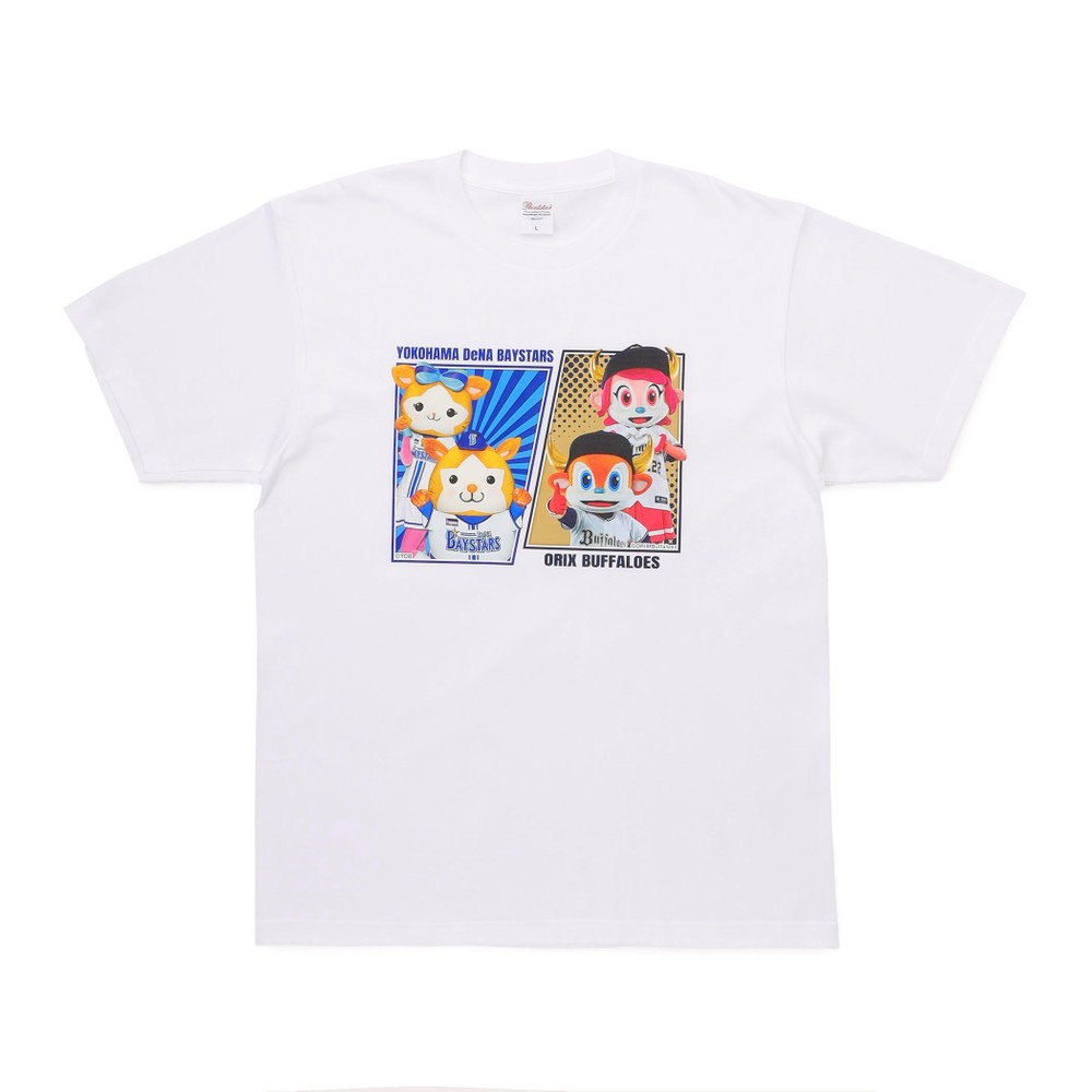 交流戦SERIES 2024/オリックス・バファローズ/Tシャツ/DB.スターマン×DB.キララ×バファローブル×バファローベル, ホワイト, S