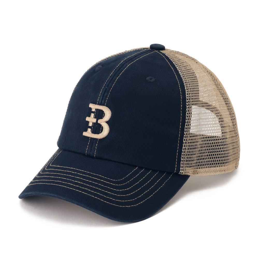 BOTT メッシュキャップ ネイビー B】ウォッシュドメッシュキャップ/+Bロゴ/ネイビー