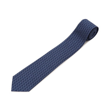 【+B】/シルクネクタイ/PBロゴ/ネイビー×ブルー