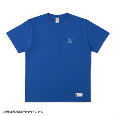【8月下旬頃より順次お届け】シルエット刺繍/Tシャツ/ブルー