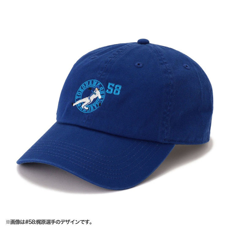 新品 8月下旬頃より順次お届け】シルエット刺繍/キャップ/ブルー 帽子