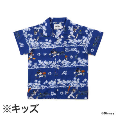 Mickey＆Friends Baseball Collection/アロハ半袖シャツ/KIDS