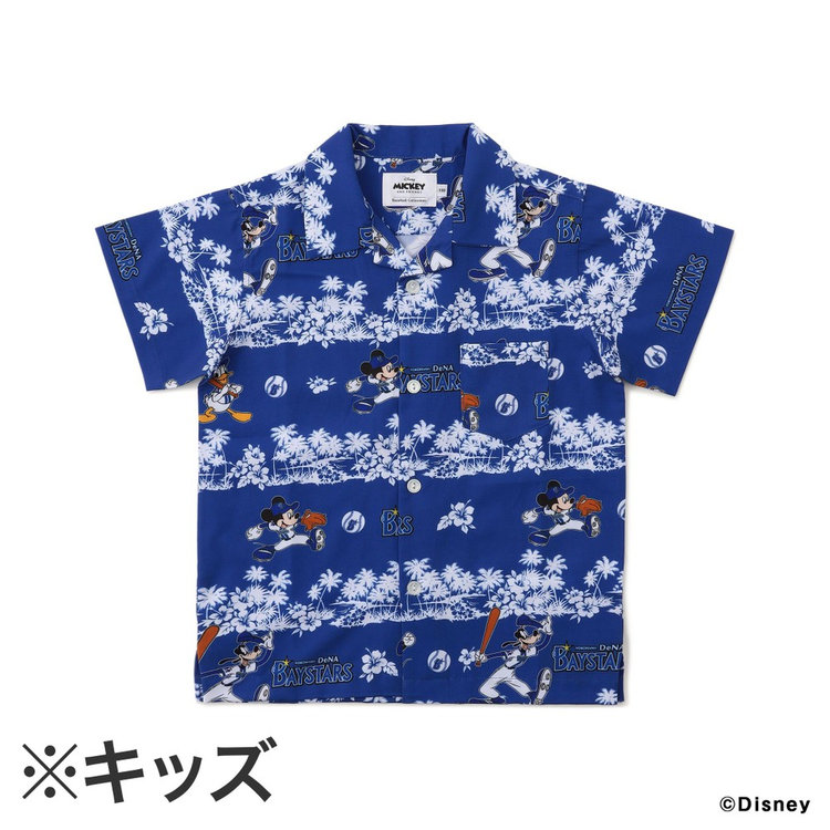 横浜DeNAベイスターズ アロハシャツ　ディズニーコラボ　サイズL Mickey＆Friends Baseball Collection/アロハ半袖シャツ/KIDS