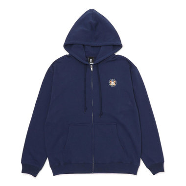 マスコット刺繍/ジップパーカー/DB.スターマン