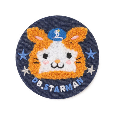 デニム刺繍缶バッジ/DB.スターマン