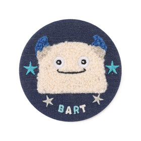 デニム刺繍缶バッジ/BART