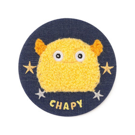 デニム刺繍缶バッジ/CHAPY