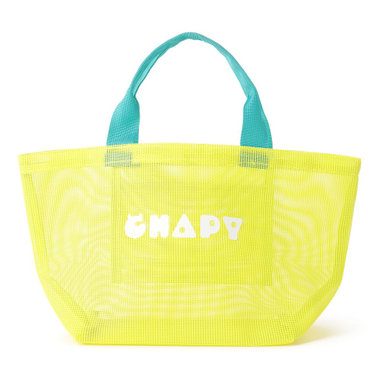 マスコットメッシュ舟型バッグ/イエロー/CHAPY