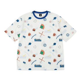 ベースボールモチーフ総柄Ｔシャツ