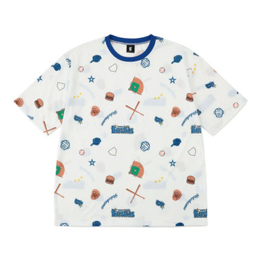 ベースボールモチーフ総柄Ｔシャツ