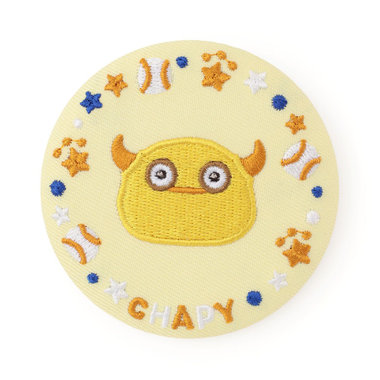 マスコット刺繍缶バッジ/CHAPY