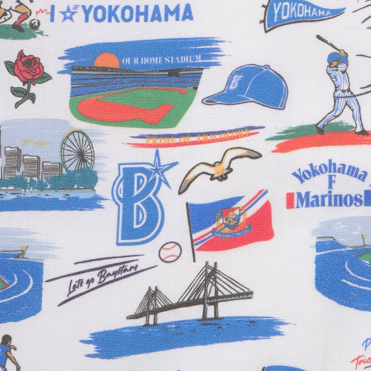 横浜DeNAベイスターズ×横浜 F・マリノス/総柄シャツパーカー