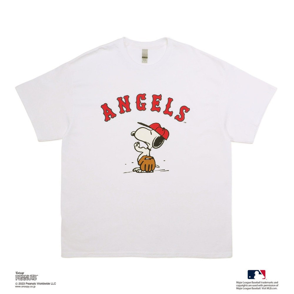 【+B】/PEANUTS/Ｔシャツ/ANGELS, ネイビー, M