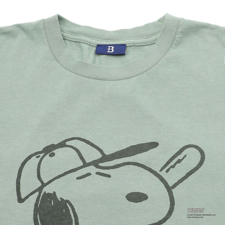 【+B】/PEANUTS/Ｔシャツ/SNOOPY, グリーン, M