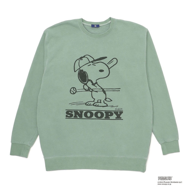 【+B】/PEANUTS/スウェットクルー/SNOOPY, ブラウン, M