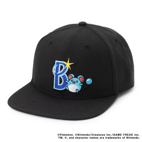 【9月末頃より順次お届け】ポケモンベースボールフェスタ2026/フラットバイザーキャップ/マリル/ブラック