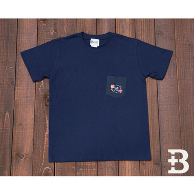 【+B】×CREATIVE SPORTS LAB/B.ROSE/ポケットTシャツ/ネイビー