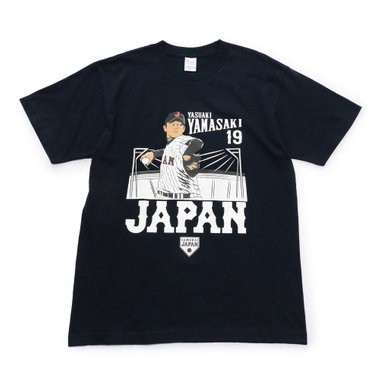SAMURAI JAPAN/イラストTシャツ/ネイビー/#19山﨑