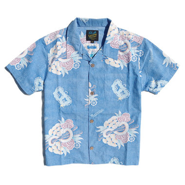 KIDSハワイアンホリデーアロハシャツ/薔薇と銀杏