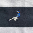 シルエット刺しゅうボーダーTシャツ