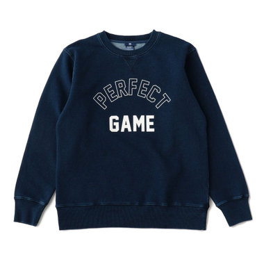 【+B】/PERFECT GAME/スウェットクルー/インディゴ