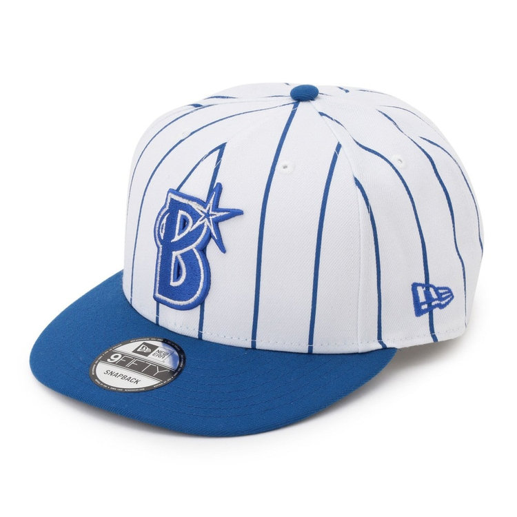 New Era Aフレームキャップ Bシンボル ピンストライプ ホワイトxロイヤル Ydb 商品詳細 Baystore Online