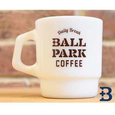[+B]×Fire-King マグカップ(BALLPARK COFFEE)